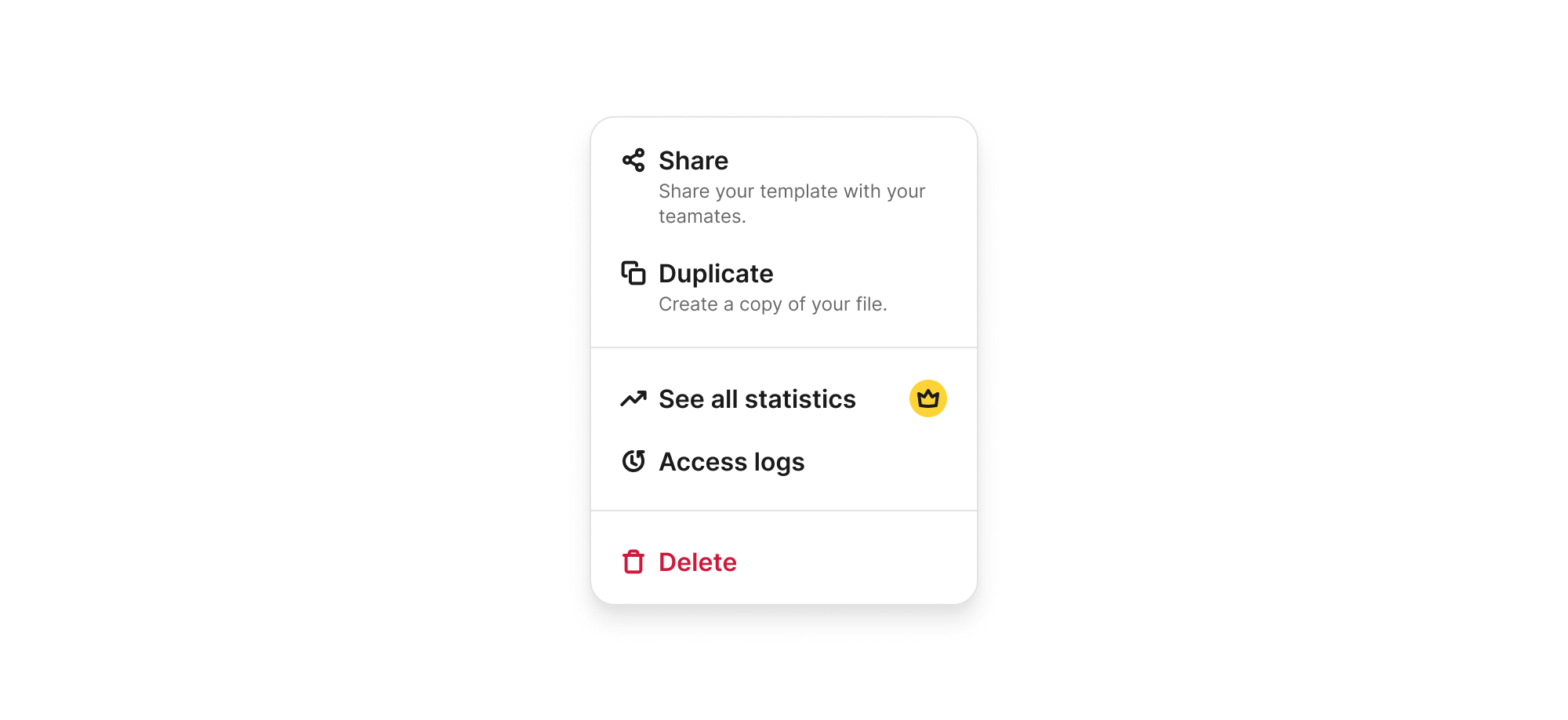 ActionList preview